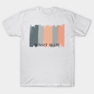 Sunset blaze color palette brush stroke t-shirt T-Shirt